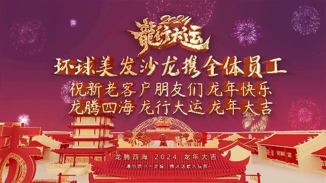 【成片无人声】3D立体春节龙年祝福视频1预览图