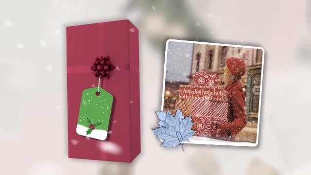 温暖圣诞节折叠卡片样式的展示动画12预览图