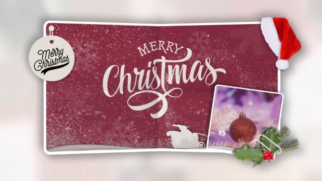 温暖圣诞节折叠卡片样式的展示动画13预览图