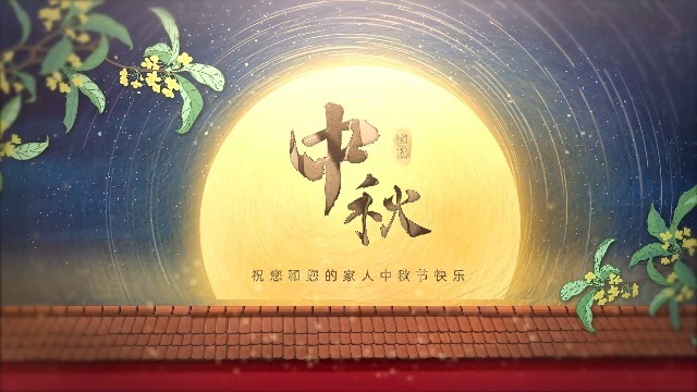 水墨中国风中秋节祝福视频3预览图