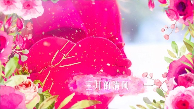 唯美水彩花朵女神节祝福相册2预览图