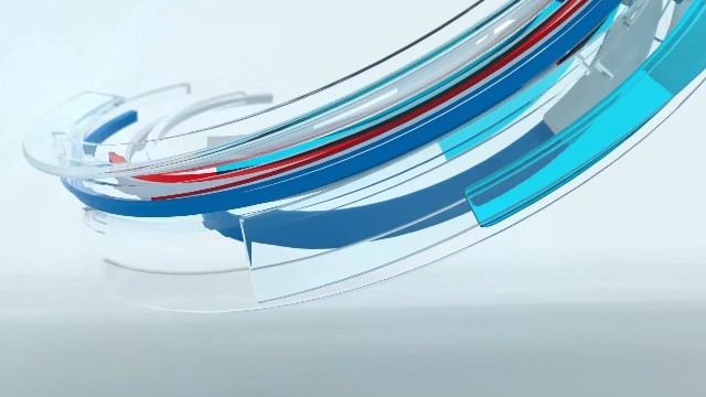 玻璃般透明的彩色三维丝带logo开场0预览图
