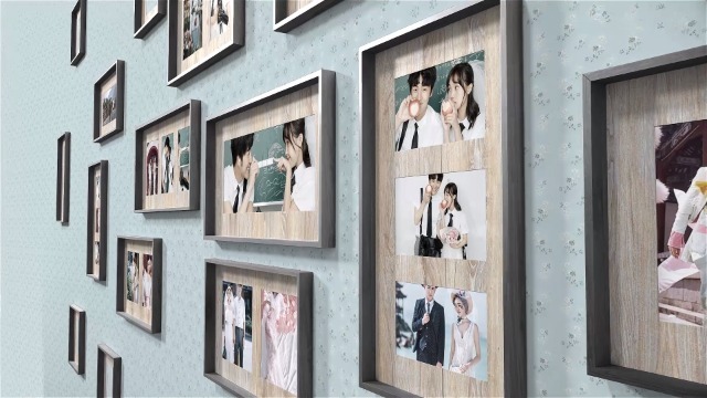 优雅又令人感动的婚礼相框照片墙展示2预览图