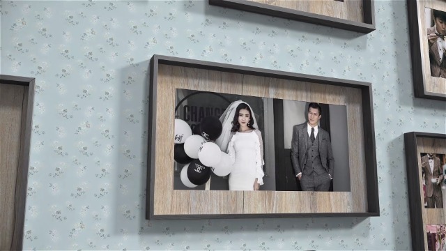 优雅又令人感动的婚礼相框照片墙展示3预览图