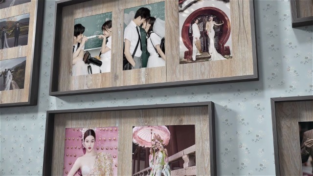 优雅又令人感动的婚礼相框照片墙展示4预览图