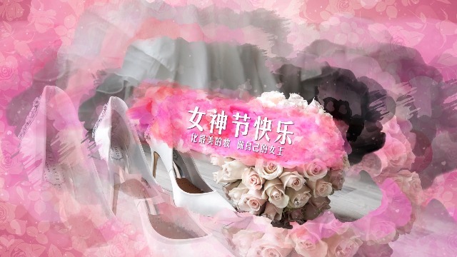 粉色浪漫清新女神节图文展示6预览图