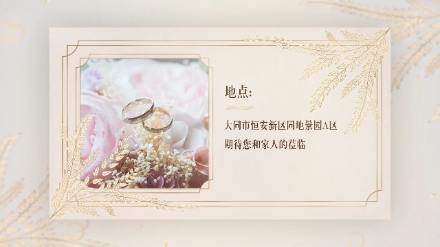 ins风优雅简约婚礼邀请函视频2预览图