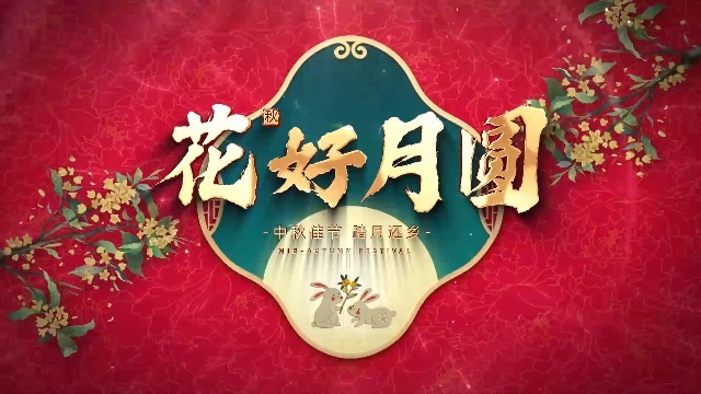 红金大气中秋节祝福宣传视频2预览图