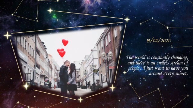 Connecting constellation animation and romantic memories1预览图