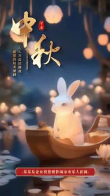 简约中秋节祝福竖版视频0预览图